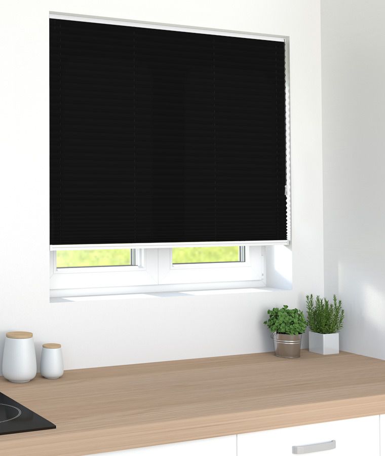 Store pliss� tamisant noir