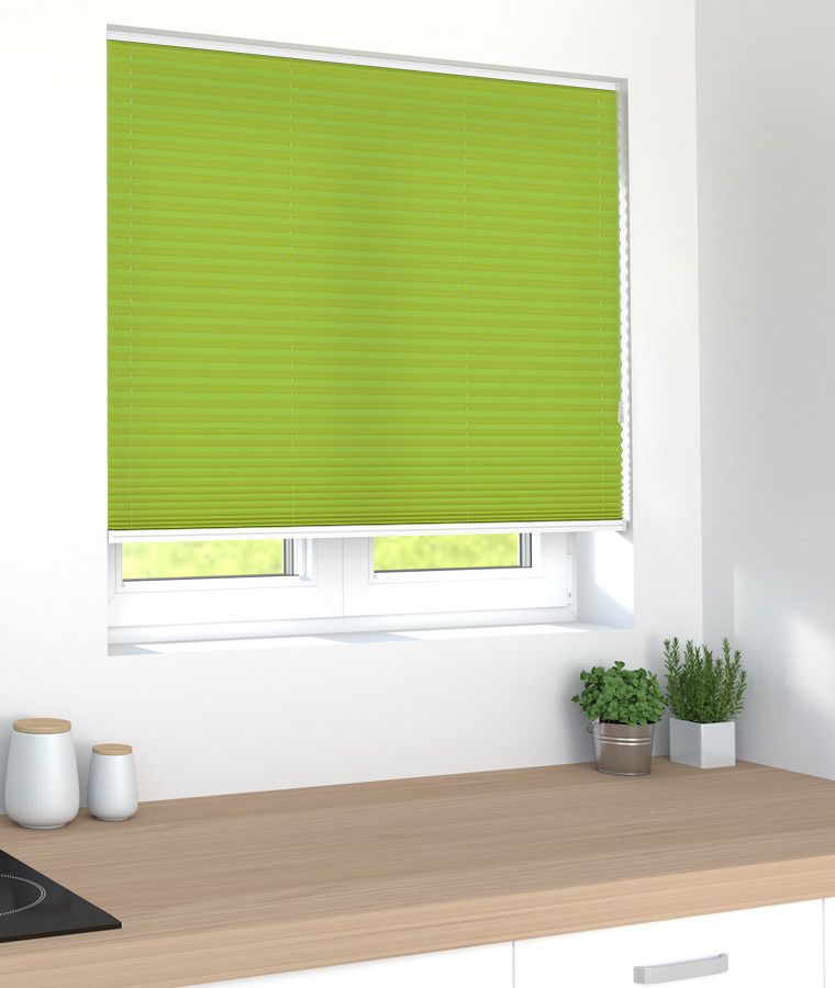 Store pliss� tamisant vert anis