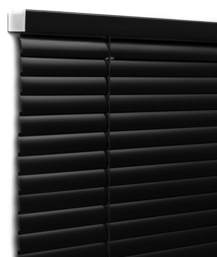 Store vénitien aluminium Lames 25mm Tendance noir mat