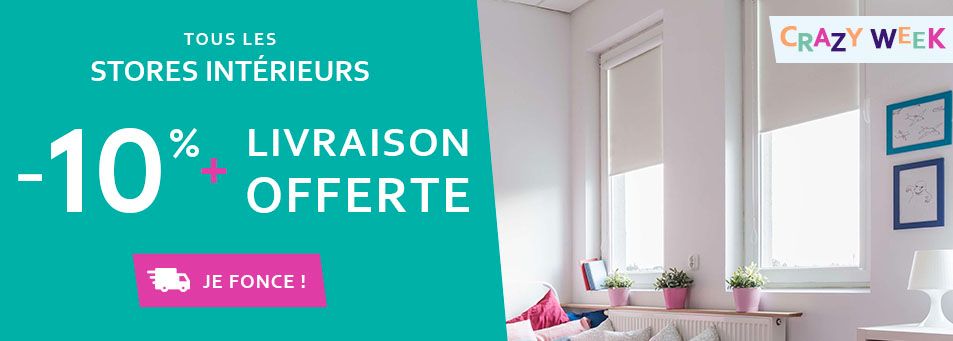 -10% + livraison offerte sur tous les stores intrieurs