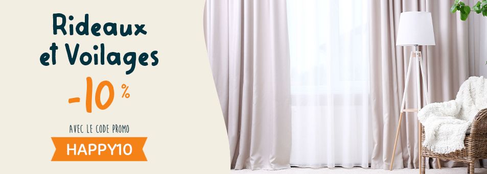 -10% sur les rideaux et voilages avec le code promo HAPPY10