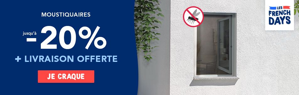 Jusqu' -20% sur les moustiquaires + livraison offerte