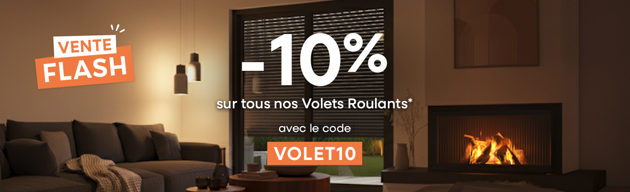 -10% sur les volets + livraison offerte sur tout le site*