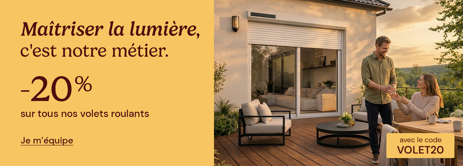 -20% sur les volets roulants avec VOLET20
