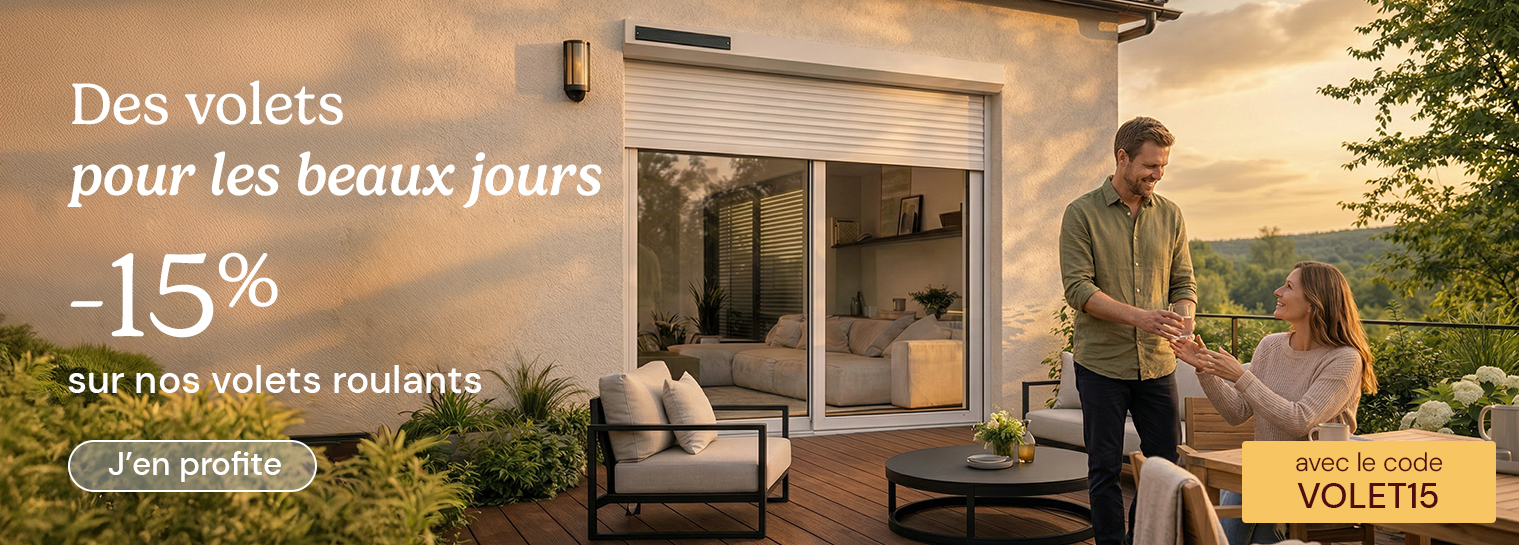 -15% sur les volets roulants avec VOLET15