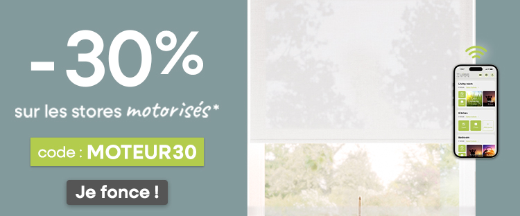 MOTEUR30 : 30% sur les stores motorisés SMARTVIEW