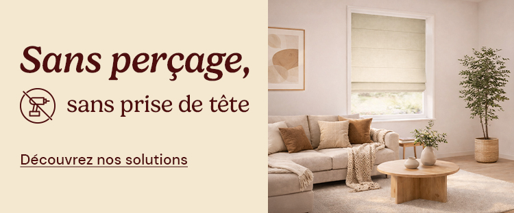 Sans perçage Sans prise de tête