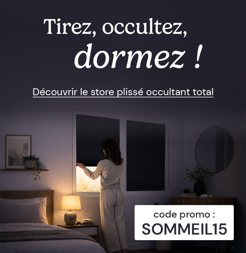 SOMMEIL15 : Store pliss� occultant total