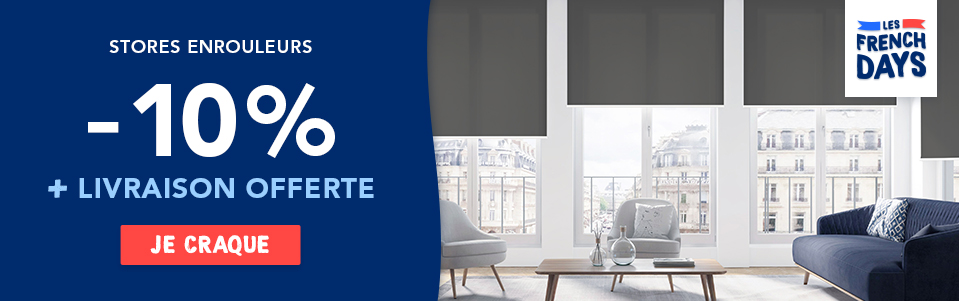 -10% sur tous les stores enrouleurs + livraison offerte