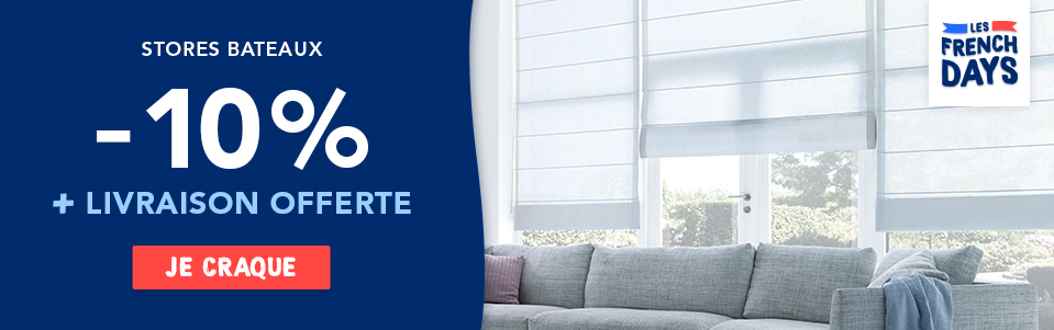 -10%  sur les  stores bateaux + livraison offerte
