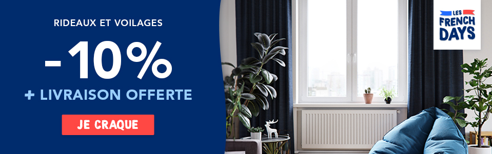 -10% sur tous les rideaux et voilages + livraison offerte