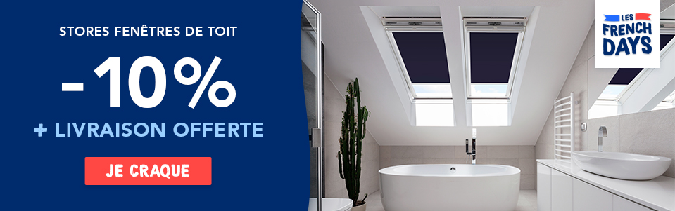-10% sur les stores fentres de toit  + livraison offerte