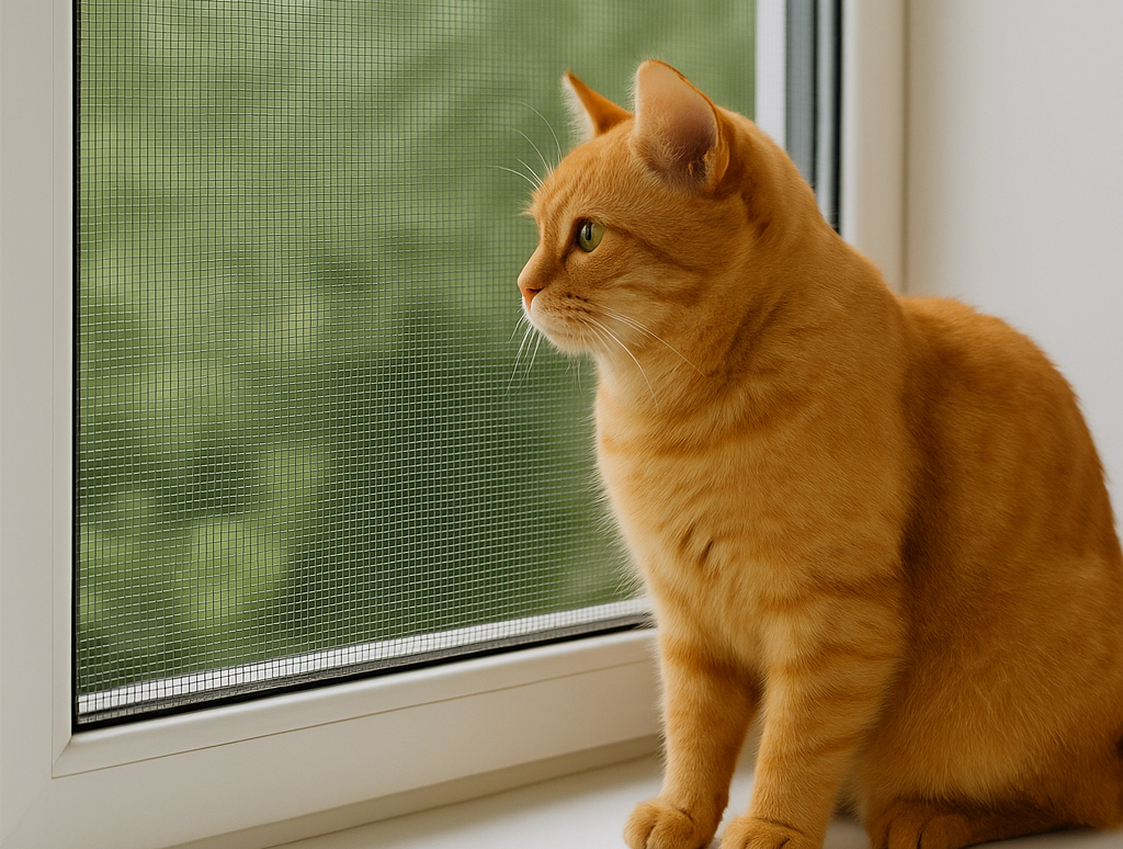 Pourquoi installer une moustiquaire quand on a un chat ?