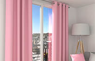 Rideau occultant rose candy