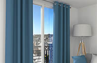 Rideau occultant bleu vintage