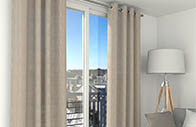 Rideau tamisant gris ficelle
