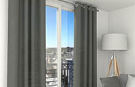Rideau tamisant gris acier