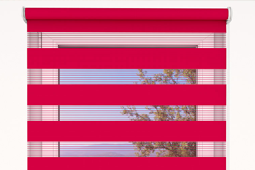 Store enrouleur jour nuit rose fushia tamisant