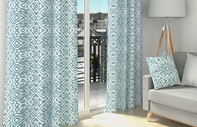 Rideaux Tamisant Scandinave Bleu