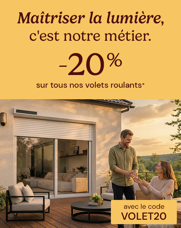 -20% sur les volets roulants avec VOLET20