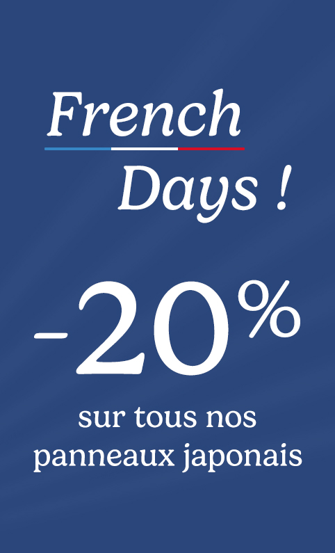 French Days, -20% sur tous nos panneaux japonais.