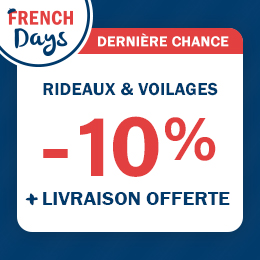 French Days : -10% + livraison offerte sur les rideaux