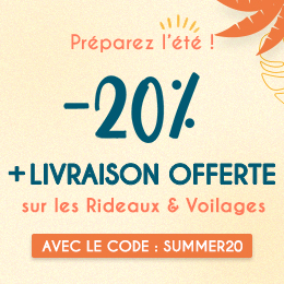 -20% sur les Rideaux et Voilages + livraison offerte