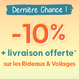 Soldes : -10% sur les rideaux et voilages
