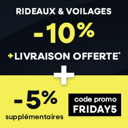 BLACK FRIDAY : -10% sur les rideaux + -5% avec le code FRIDAY